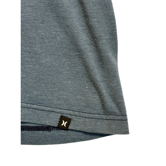 Hurley Mens Blue Gray Graphic T Shirt Sunset Logo Short Sleeve Beachy Size L - Picture 4 of 8